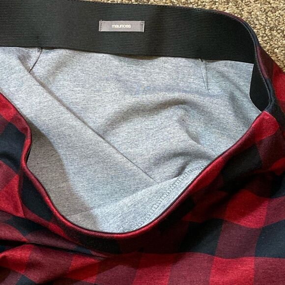 Maurices Black and Red A-line Mini Skirt Women’s Size XL - Picture 5 of 9